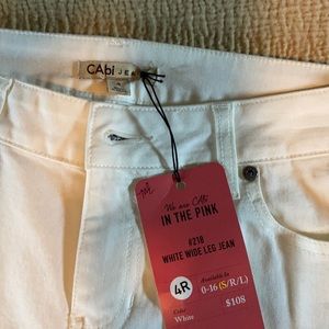 White wide leg jeans